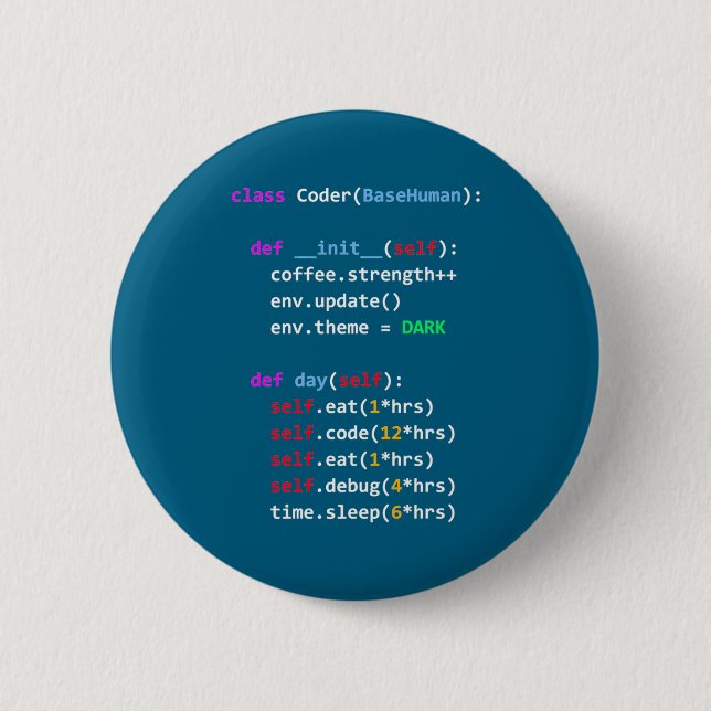 Lustiges Coding Python Cl Essen Code Schlafen  Button (Vorderseite)