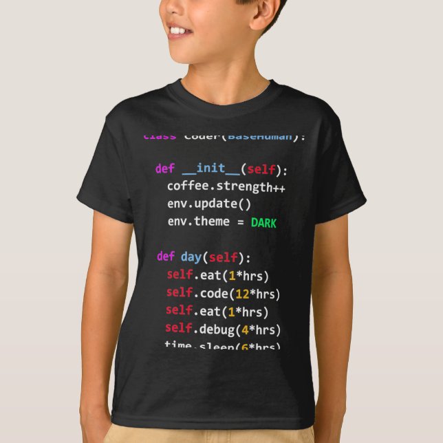 Lustiges Coding Python Cl Essen Code Schlafen  T-Shirt (Vorderseite)