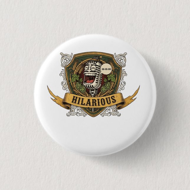 Lustiges Comedy-T-Shirt Button (Vorderseite)