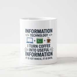 Lustiges Computer Science T-Shirt - Essen Schlafen Jumbo-Tasse