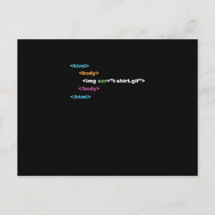 Lustiges Computerprogramm-Code HTML Feiertagspostkarte