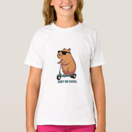 Lustiges Cool Capybara Scooter Vibes T-Shirt