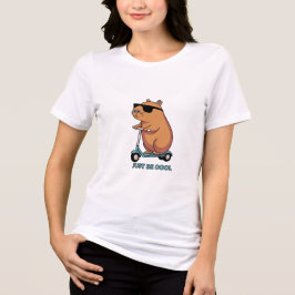 Lustiges Cooles Capybara Scooter Vibes T-Shirt Tri-Blend Shirt
