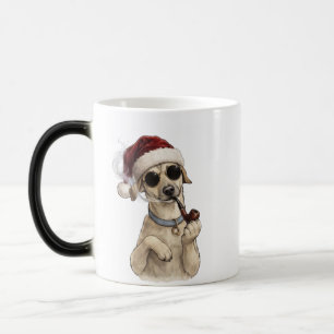 Lustiges Cooles Hund Frohes Neujahrsdesign Verwandlungstasse