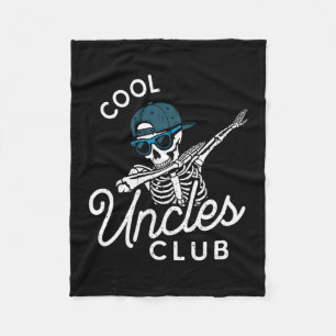 Lustiges Cooles Onkel Club Shirt Lustiger Skelett Fleecedecke