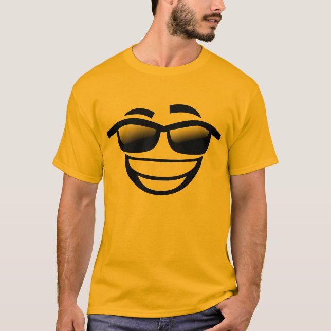 Lustiges cooles Typ emoji T-Shirt (Vorderseite)