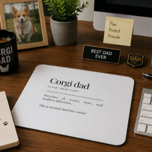 Lustiges Corgi-Definition Corgi-Vater-Geburtstagsg Mousepad