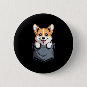 Lustiges Corgi-Design für Männer Frauen Welsh Corg Button