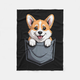 Lustiges Corgi-Design für Männer Frauen Welsh Corg Fleecedecke