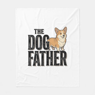 Lustiges Corgi Dogfather Vintage Gravur T-Shirt De Fleecedecke