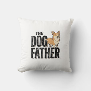 Lustiges Corgi Dogfather Vintage Gravur T-Shirt De Kissen