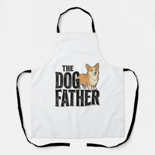 Lustiges Corgi Dogfather Vintage Gravur T-Shirt De Schürze