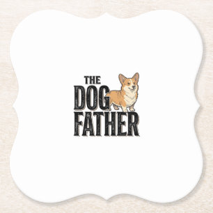 Lustiges Corgi Dogfather Vintage Gravur T-Shirt De Untersetzer