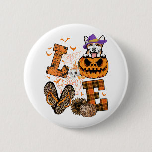 Lustiges Corgi-Hunde-Liebhaber-Geschenk Liebt Corg Button
