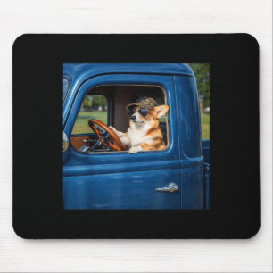 Lustiges Corgi-Meme humorvoller Hund fährt LKW Str Mousepad