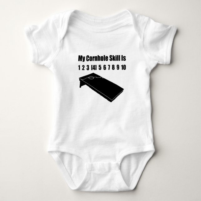Lustiges Cornhole Baby Strampler (Vorderseite)