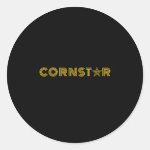 Lustiges Cornhole Cornhole Team Cornstar Runder Aufkleber