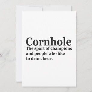 Lustiges Cornhole-Definition Cornhole-Spiel Sportg Einladung