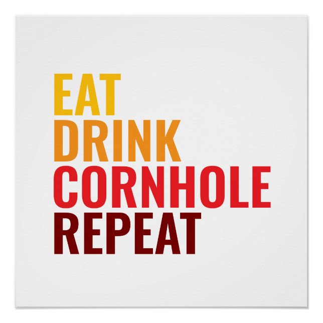 Lustiges Cornhole-Geschenk für Cornhole-Fans Farbv Poster (Vorderseite)