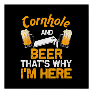 Lustiges Cornhole-Geschenk für Männer Cornhole-Spi Poster