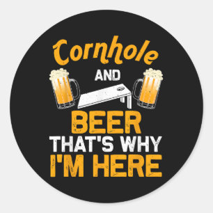 Lustiges Cornhole-Geschenk für Männer Cornhole-Spi Runder Aufkleber