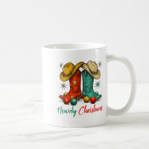 Lustiges Country Western Weihnachten Howdy Cowboy  Kaffeetasse