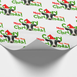 Lustiges Cowy Weihnachten Sankt schüchtert Muster Geschenkpapier