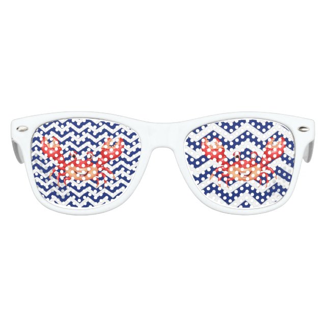lustiges Crab-Party Partybrille (Vorderseite)