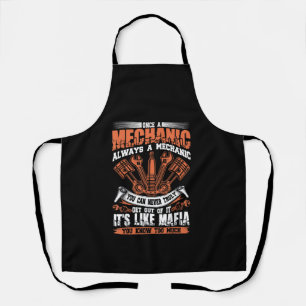 Lustiges Craftsman T-Shirt Einmal Mechaniker, imme Schürze
