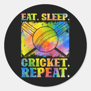 Lustiges Cricket-Wiederholungsfeld Sport für Ll-Sp Runder Aufkleber