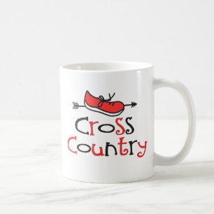 Lustiges © Cross Country-Läufer-Schuh-Symbol Kaffeetasse