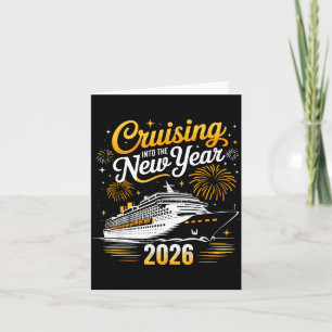 Lustiges Cruisen in das neue Jahr 2026, passendes Karte