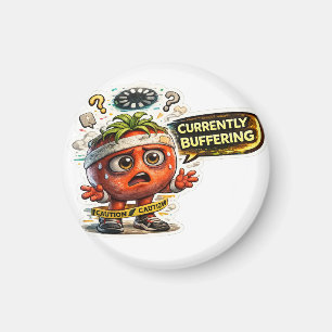 Lustiges Currently Buffering T-Shirt Retro Sarka Magnet