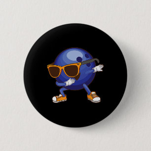 Lustiges Dabbing Bowling-Geschenk für Bowler Tänze Button