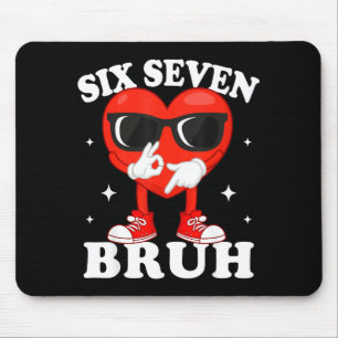 Lustiges Dabbing-Herz Bruh 67 Meme Valentinstag  Mousepad