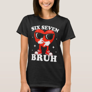 Lustiges Dabbing Herz Bruh 67 Meme Valentinstag  T-Shirt