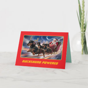 Lustiges Dachshund-Weihnachtsfest Karte