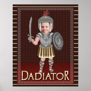 Lustiges Dadiator Vater-Foto kundenspezifisches Poster