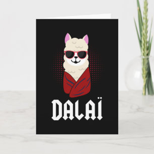 Lustiges Dalai Lama Alpaka Geschenk Llamaste Funny Karte