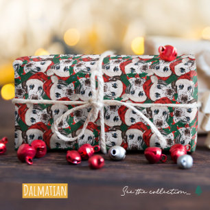 Lustiges Dalmatiner-Weihnachtsmuster Geschenkpapier