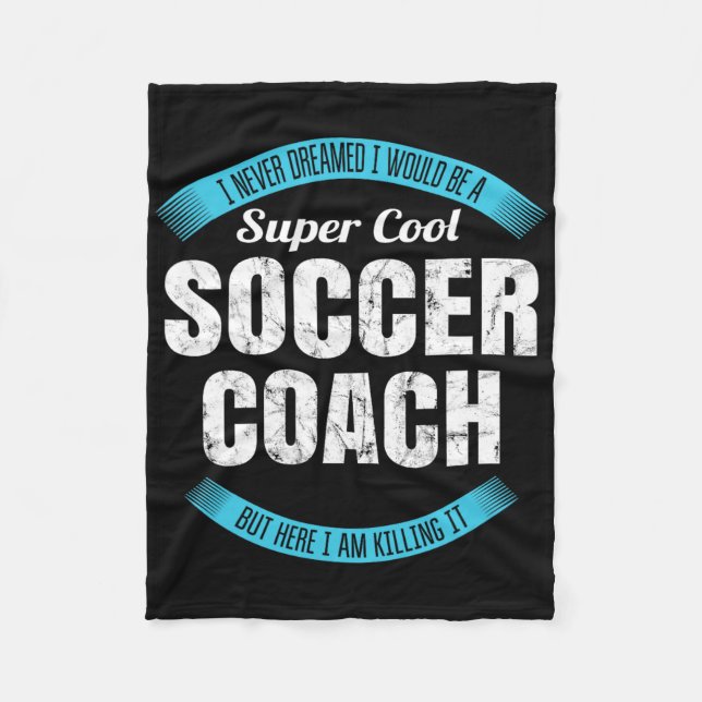 Lustiges Dankeschön-Geschenk für Fußballtrainer Fleecedecke (Vorderseite)