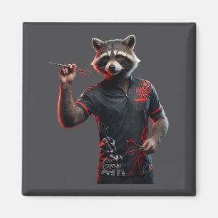Lustiges Dart-Waschbär-T-Shirt zum Dartwerfen Dart Magnet