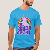 Lustiges Death Metal Einhorn Regenbogen (vintage l