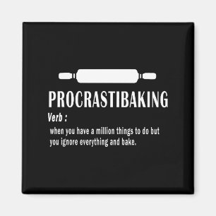 Lustiges Definition von Procrastibaking - Backlieb Magnet