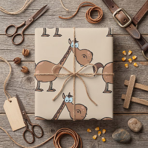 Lustiges Derpy-Pferd Alberner Brauner Hengst Geschenkpapier