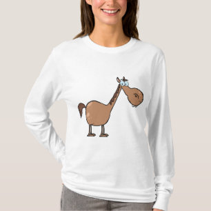 Lustiges Derpy-Pferd Alberner Brauner Hengst T-Shirt