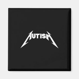 Lustiges Design Autismus Skelett Meme Metal Rock f Magnet