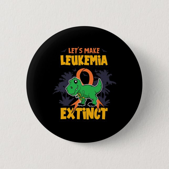 Lustiges Design Leukämie ausrotten  Button (Vorderseite)