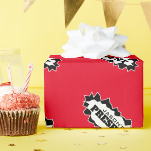 Lustiges Design mit aufgerissenem Loch personalisi Geschenkpapier