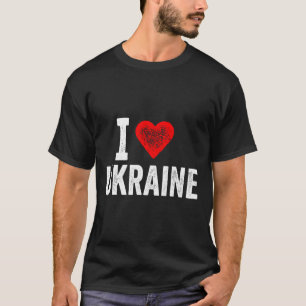 Lustiges Design Retro Ich liebe die Ukraine mit ei T-Shirt
